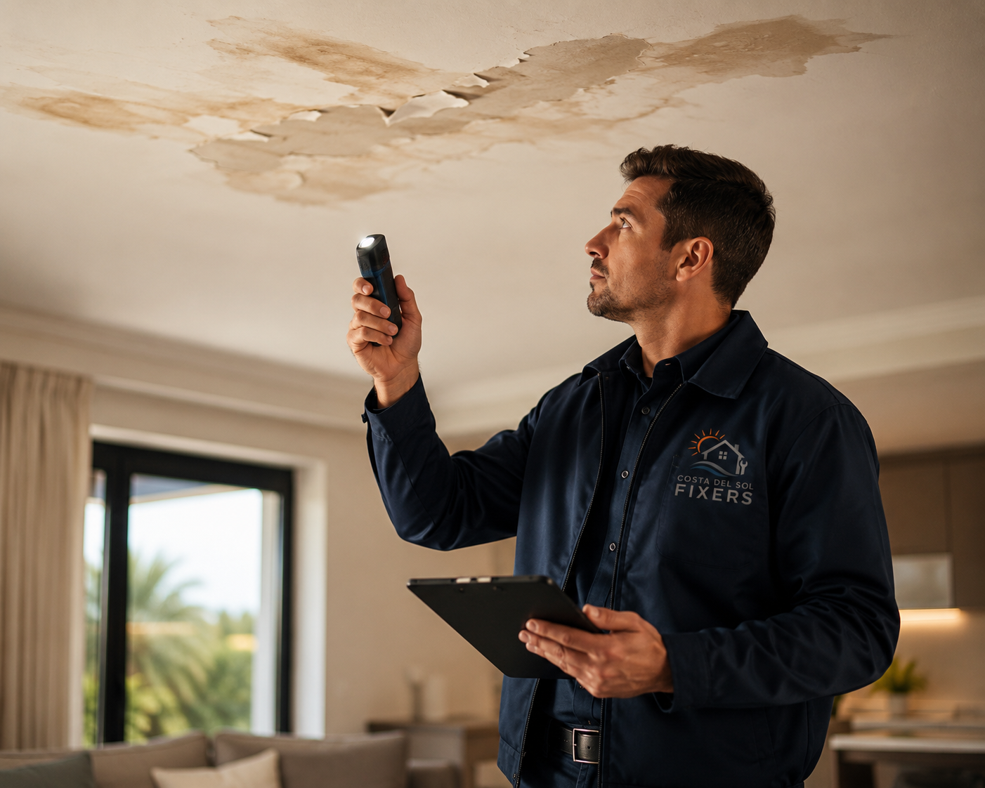 Property inspection for insurance claim on the Costa del Sol